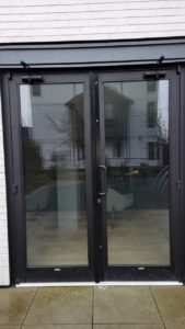 After - Astragal installation for securing the exterior door