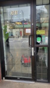 Before - Flat Astragal installation for securing the exterior door